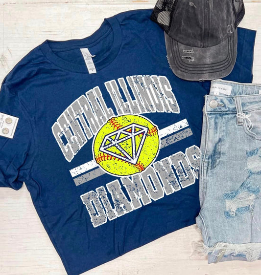 Central Illinois Diamonds Softball T-Shirt